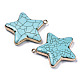 Estrella colgantes de color turquesa sintético G-N326-69A-01-2