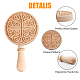 CHGCRAFT Flower Pattern Wooden Clay Stamp for DIY Creation Clay Tool Clay Pottery Tool DIY-WH0410-25-3