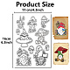 CRASPIRE Gnome Clear Stamps Mushroom Elf Dwarf Candle Snail Vintage Reusable Retro Postmark Transparent Silicone Stamp Seals for Journaling Card Making Decor Scrapbooking Supplies Album Decoration DIY-WH0439-0241-2