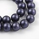 Round Shell Pearl Bead Strands BSHE-J011-8mm-A02-1