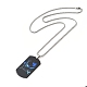 201 Edelstahl-Rechteck mit Sternbild-Anhänger-Halskette für Damen NJEW-G015-01H-3