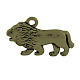 Tibetan Style Alloy Lion Pendants TIBEP-17704-AB-NR-1