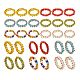 30Pcs 6 Colors Round Glass Seed Beaded Finger Rings RJEW-SZ0001-01-1