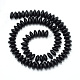 Chapelets de perles en pierre noire synthétique G-R359-4x8-02-01-2