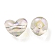 Zweifarbige europäische Perlen aus transparentem Acryl mit UV-Beschichtung OACR-F004-06H-2