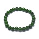 Natural TaiWan Jade Bead Stretch Bracelets BJEW-K212-B-019-2