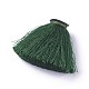 ポリエステルタッセル装飾アクセサリー  濃い緑  50~56x18~21mm FIND-L007-C02-1