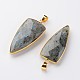Faceted Triangle Natural Labradorite Pendants G-M294-07-2