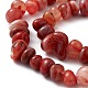 Natürliche gefärbte rote Achat-Nuggets-Perlenstränge G-J337-03A-4