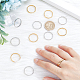 UNICRAFTALE About 12pcs Size 10 Stainless Steel Finger Ring Thin Dome Band Rings Knuckle Finger for Unique Wedding Engagement Anniversary 3mm Wide Golden & Stainless Steel Color STAS-UN0014-94-2