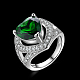 Романтичная латунь стекло кольца палец RJEW-BB19508-D-7-2