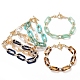 Acrylic & Aluminum Paperclip Chain Bracelets BJEW-JB05329-1