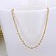 Gold Plated Brass Cable Chain Necklaces NJEW-BB10199-18