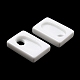 オペーク樹脂カボション  長方形しゃがむトイレ  ホワイト  25.8x18.4x6mm RESI-A024-01-4
