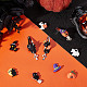 Sunnyclue 40 個 10 スタイル ハロウィン オペーク レジン カボション  かぼちゃとおばけと猫と月  混合図形  ミックスカラー  18.5~23x15.5~24.5x6.5~8mm  4個/スタイル RESI-SC0002-47-4