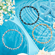 Unicraftale 6 pz 3 colori 304 braccialetti a maglie in acciaio inox da donna BJEW-UN0001-23-3