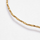 Umweltfreundliche Halsketten aus Messing mit Gestellbeschichtung X-MAK-G002-04G-FF-3