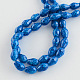 Faceted Spray Painted Drop Glass Beads Strands X-DGLA-S040-26-2