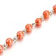 Nacrées main perles rondes en porcelaine chaînes pour création de colliers bracelets X-AJEW-JB00094-02-1