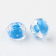 6/0グレードの丸いガラスシードビーズ  透明インサイドカラー  ドジャーブルー  4x3mm  穴：1mm  約4500個/ポンド SEED-N003-D-216-2