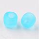 6/0 DeepSky Blue Frosted Transparent Glass Seed Beads X-SEED-A016-6-M16-2