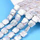 Hebras de cuentas de perlas keshi de perlas nucleadas naturales barrocas PEAR-S020-K09-1