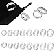UNICRAFTALE 16pcs 2 Styles Blank Core Ring 8 Sizes Stainless Steel Single and Double Grooved Ring with Velvet Pouches Round Blank Ring for Inlay Ring Jewelry Making Gift Stainless Steel Color STAS-UN0044-17-1