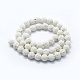 Brins de perles rondes en pierre de lave naturelle G-E508-04-10mm-2