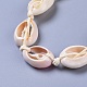 Verstellbare Halsketten aus Kaurimuschel Perlen NJEW-JN02400-03-3