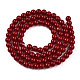 Chapelets de perles en verre opaque de couleur unie GLAA-T032-P4mm-05-3