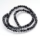 Perles naturelles de pierres précieuses en obsidienne X-G-J338-03-4mm-2
