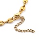 Messing Micro Pave klare Zirkonia Anhänger Halsketten & 304 Edelstahl Kaffeebohnenkette Halsketten Sets NJEW-JN03061-6