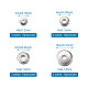 Pandahall 304 perles d'espacement en acier inoxydable STAS-TA0004-69-9