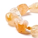 Natural Yellow Quartz Beads Strands G-B024-02-3