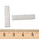 ラックメッキ真鍮チャーム  長方形のチャーム  プラチナ  26.5x6x0.5mm  穴：1.2mm KK-K351-12P-3