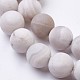 Chapelets de perles en agate blanche naturelle G-J376-02-10mm-3