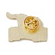 漫画猫エナメルピン  バックパックの服のためのライトゴールド合金の音楽テーマのブローチ  猫の模様  22x30x2mm  ピン：1.3mm JEWB-A005-26-02-2