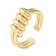 Brass Open Cuff Ring RJEW-C037-03G-1