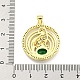 Латунные микро проложить кубического циркония подвески KK-K354-17G-3