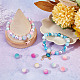 Sunnyclue 160 pcs perles bubblegum perles acryliques 12 mm perle de baie dégradé de couleur imitation perle ronde guirlande de perles colorées perles d'espacement en vrac pour la fabrication de bijoux bracelet de perles porte-clés bricolage artisanat OACR-SC0001-16-5