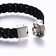 Leather Braided Cord Bracelets BJEW-E345-05A-3