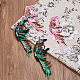 Superfindings 2 pz toppe applicate con perline uccelli ricami rosa toppe decorative per cucire con strass tessuto non tessuto accessori per costumi per riparazione abbigliamento lavorazione 175x70x8mm DIY-WH0409-52A-4