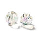Perles acryliques irisées arc-en-ciel à placage uv bicolore TACR-D010-05E-3