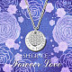 Shegrace 925 collares con colgante de plata de ley chapados en platino JN748A-5