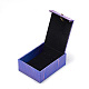 木製ペンダントネックレスボックス  ナイロンコード房付き  長方形  藤紫色  10x7.5x3.8cm OBOX-Q014-10-2