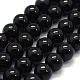 Chapelets de perles en tourmaline noire naturelle G-G763-01-12mm-A-1
