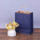 Benecreat 30 pcs sacs-cadeaux en papier kraft bleu foncé sacs de transport avec poignées torsadées pour projets d'artisanat CARB-BC0001-09-7
