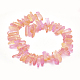 Electroplated Natural Quartz Crystal Beads Strands G-P368-06C-2