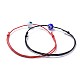 Adjustable Waxed Cotton Cord Bracelet Sets BJEW-JB04463-3