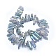 Perlas de cristal de cuarzo electrochapa hebras G-I213-41-2